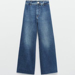NWT ZARA ZW PREMIUM MARINE STRAIGHT JEANS